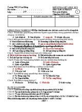 Đề kiểm tra giữa học kì I môn Lịch sử + Địa lý 6 sách Chân trời sáng tạo - Năm học 2021-2022 - Trường THCS Kim Đồng (Có đáp án)